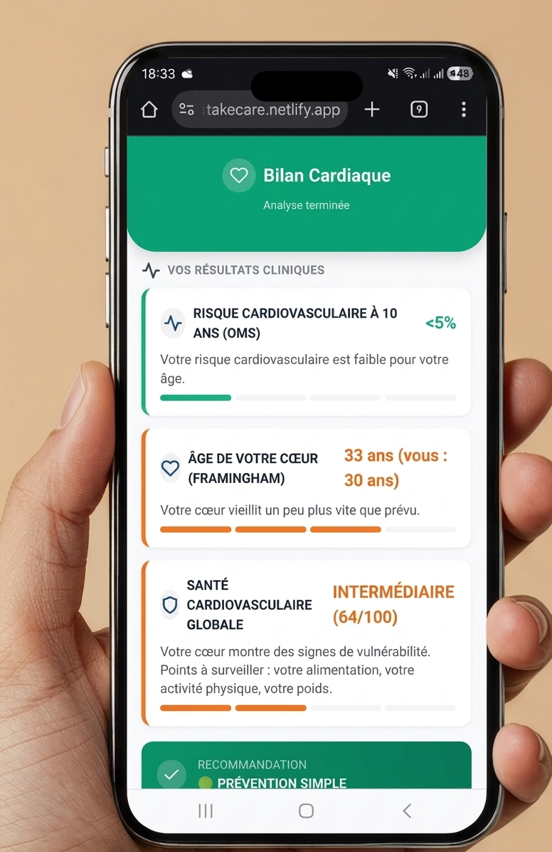 Résultats bilan cardiovasculaire